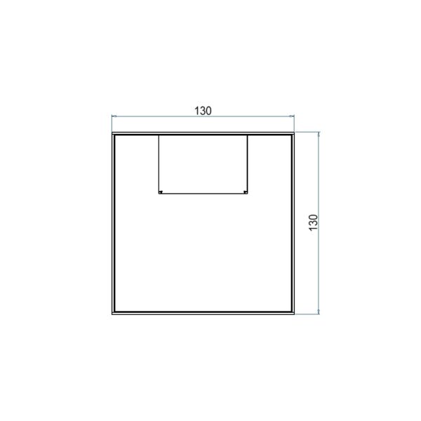 Produktbild UBD 130 127  -  Unterflur-Bodendose UBD 130 inkl. belegtem Deckel aus Chromstahl, geschliffen, und 1 Schnurauslass